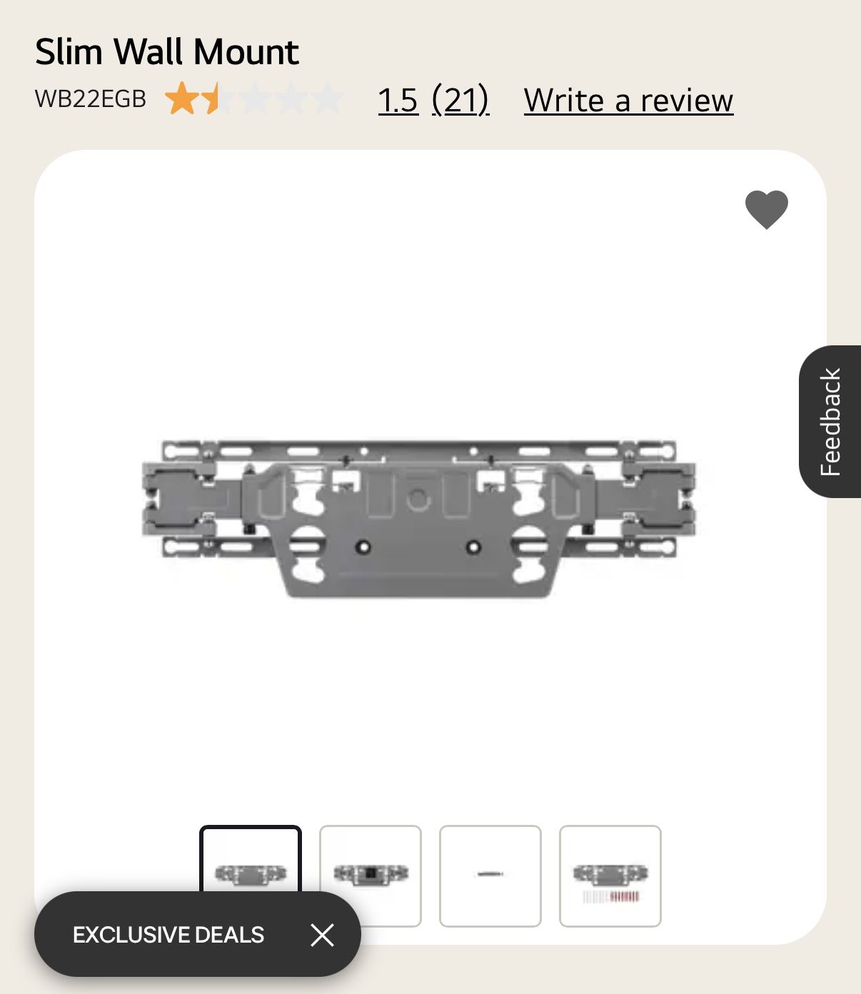 LG OLED G Series Wall Mount