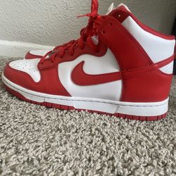High Top Nike Dunks Red