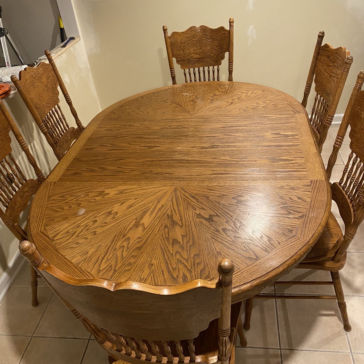 Solid Oak Kitchen Table 