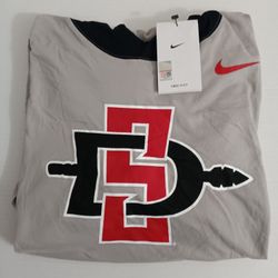 XXL SDSU Aztecs 2023 Nike Men’s Sideline Colorblock LS Hoodie Tee