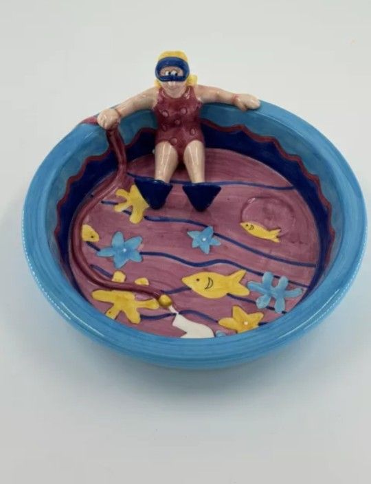 Vintage Chip And Dip Bowl