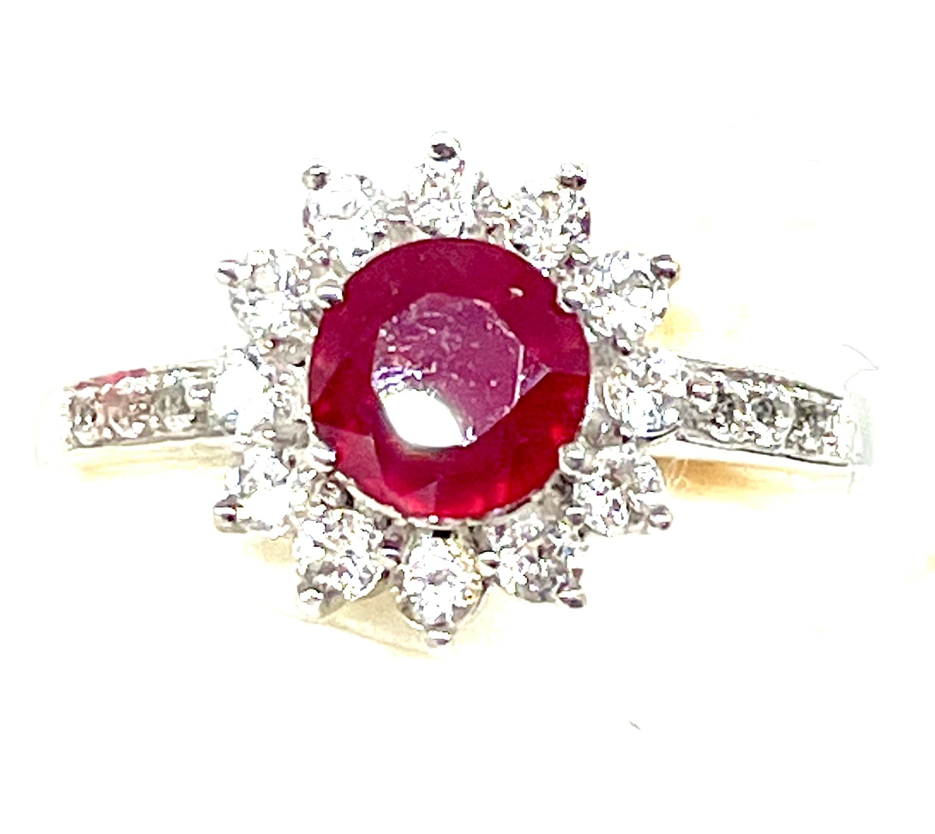 Ruby Red Topaz Sterling Ring