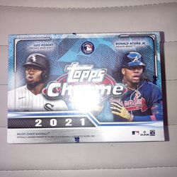 2021 Topps Chrome Baseball Trading Cards Blaster Box
