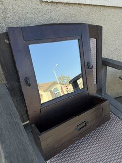Mirror With Key Hooks