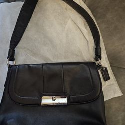 Black Leather Coach Bag Purse