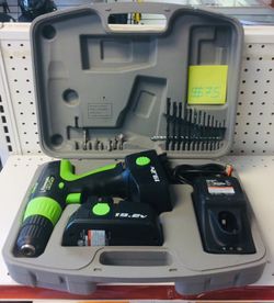 KAWASAKI 690075 CORDLESS DRILL BATTERIES CHARGER IN. CASE