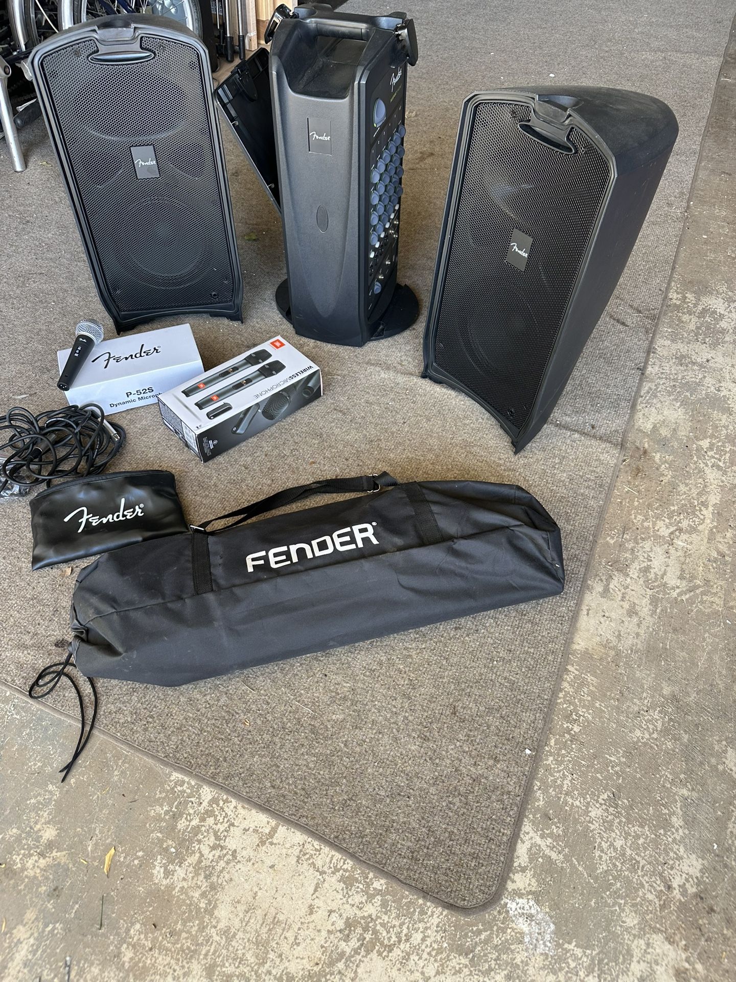 Fender Passport Event Portable PA system, Stands, Mics - Main Image