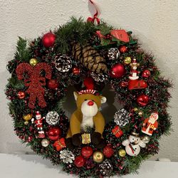 Vintage 1991 Christmas Wreath