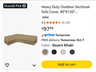 Heavy Duty Outdoor Sectional Sofa Cover