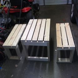 Benches With Table Small Spring Time