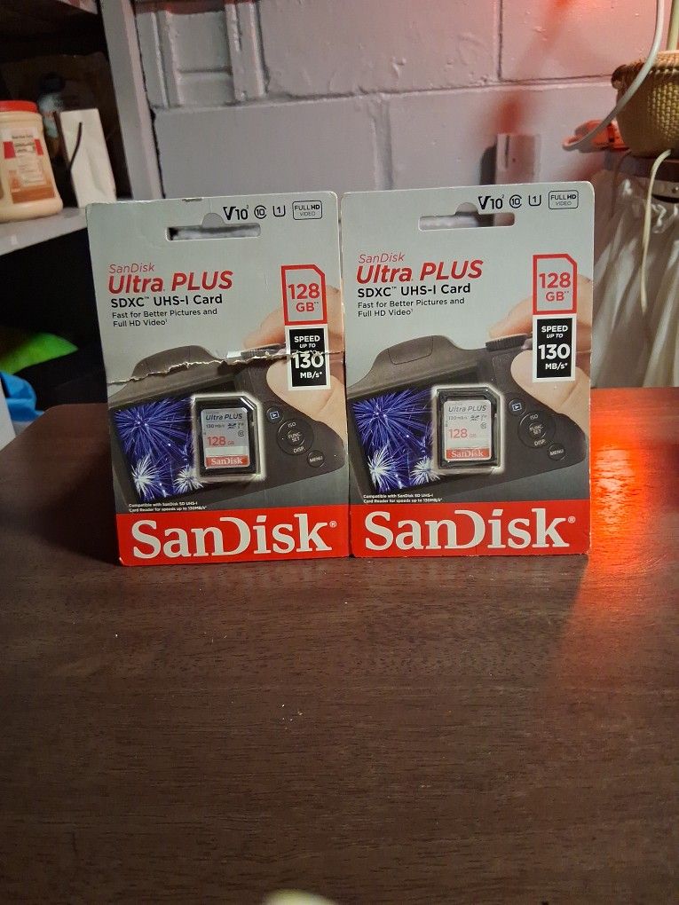 SanDisk Brand Of Ultra PLUS SDXC UHS-I CARDS Sealed