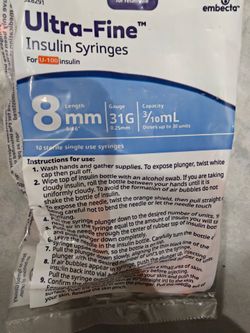 Insulin syringe 31g