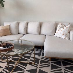 West Elm Chaise Sectional Right Sided