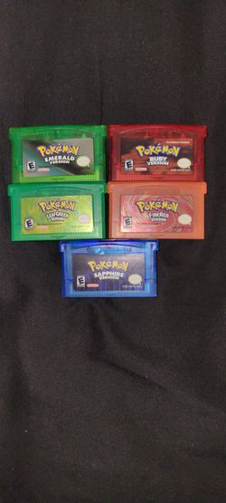 All 5 GBA mainline Pokémon games