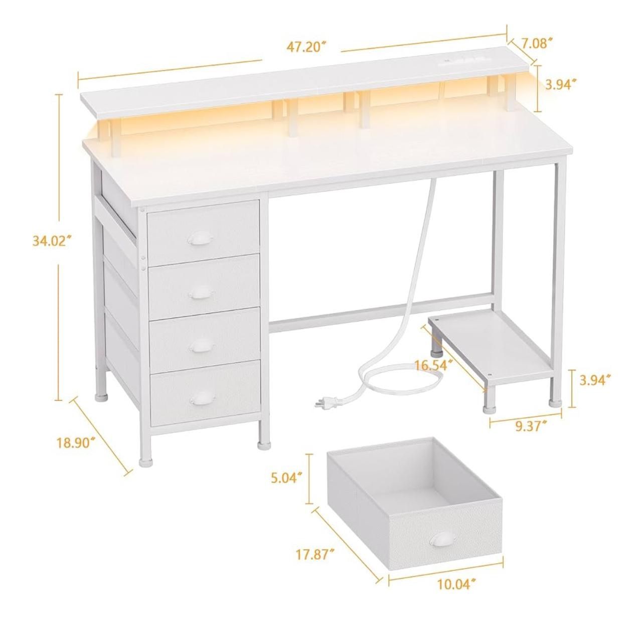 White Office Desk