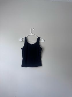 SHEIN Women’s Black Top Solid Sleeveless Scoop Neck Pullover Tank Top Size M