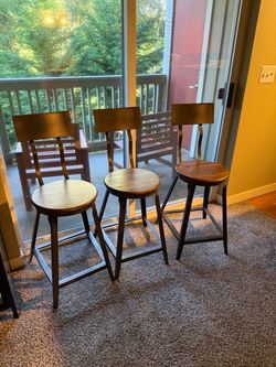 3 World Market Barstools