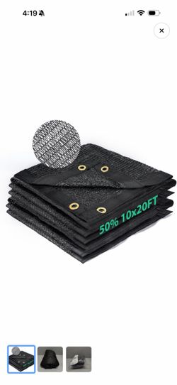 Black Shade Cloth 50% 10x20 ft