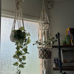 Double Macrame Plant Holder