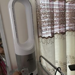 Bladeless Fan for Bedroom, 32" Quiet Tower Fan with Remote, 90° Oscillating Fan for Indoors with 8 Speeds, 9H Timer, LED Display, Easy to Clean, Porta