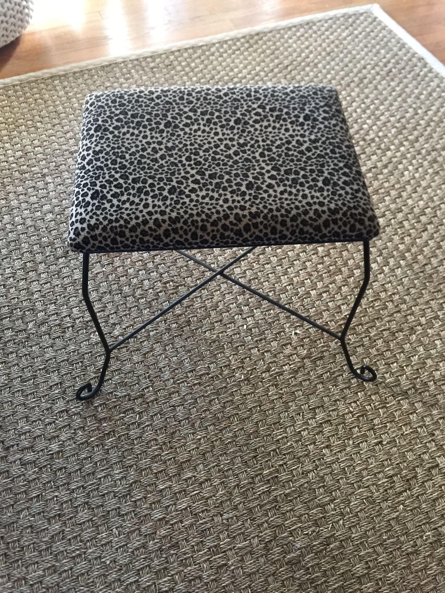 Leopard print stool