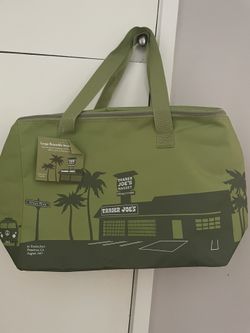 Trader Joe’s Large Olive Color Shopping Bag 