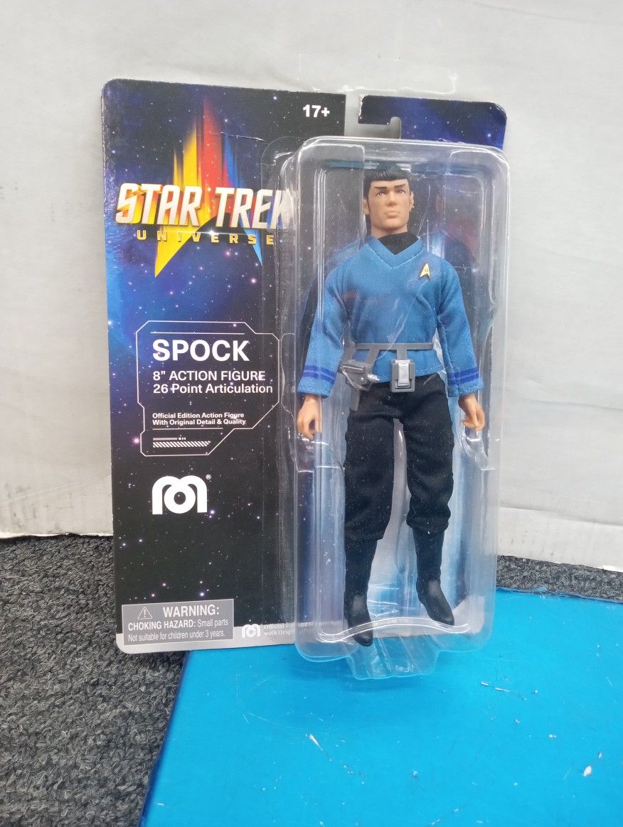 Mego Star Trek Strange New Worlds Spock 8in Action Figure