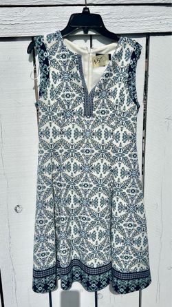 Sleeveless Floral Print A-Line Dress