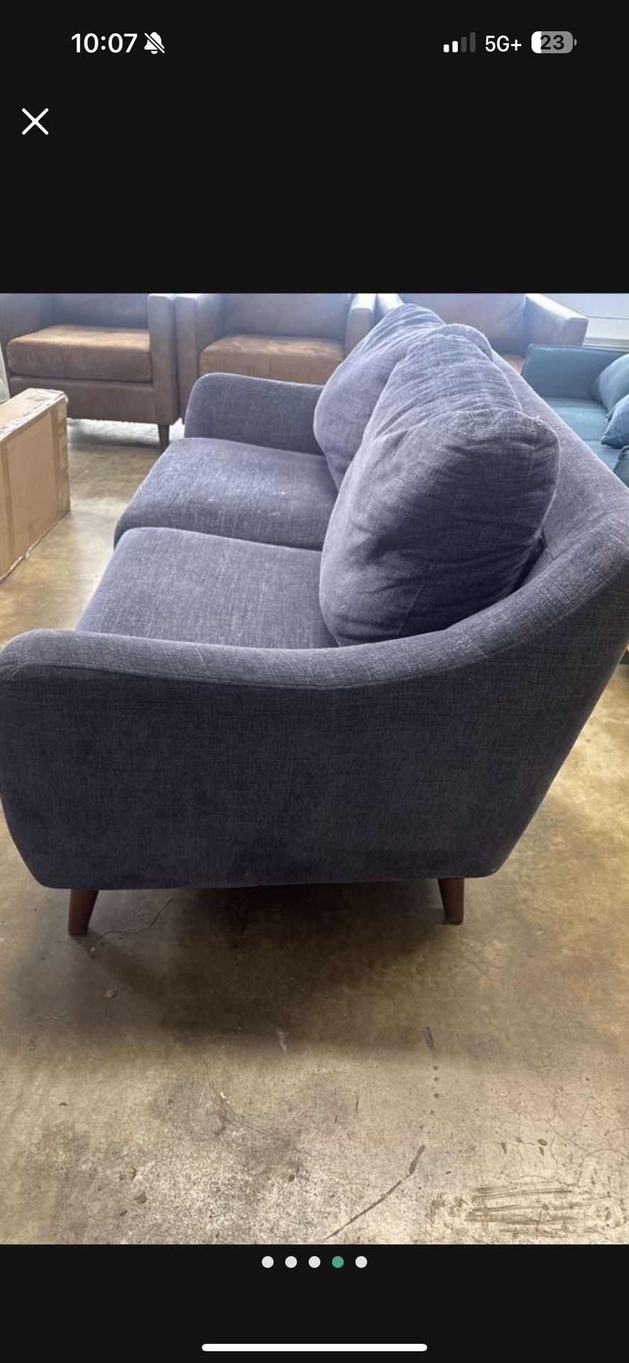 Blue Couch Loveseat