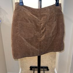Brown Corduroy Skirt
