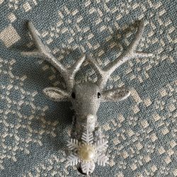 Glitter Reindeer Ornament With Bell