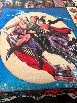 Hocus Pocus Blanket Size Double and 16oz Tumbler Lot of 2