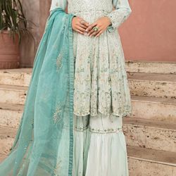 Pakistani 3 Piece Dress, Light Green and L, M and S Is Available 