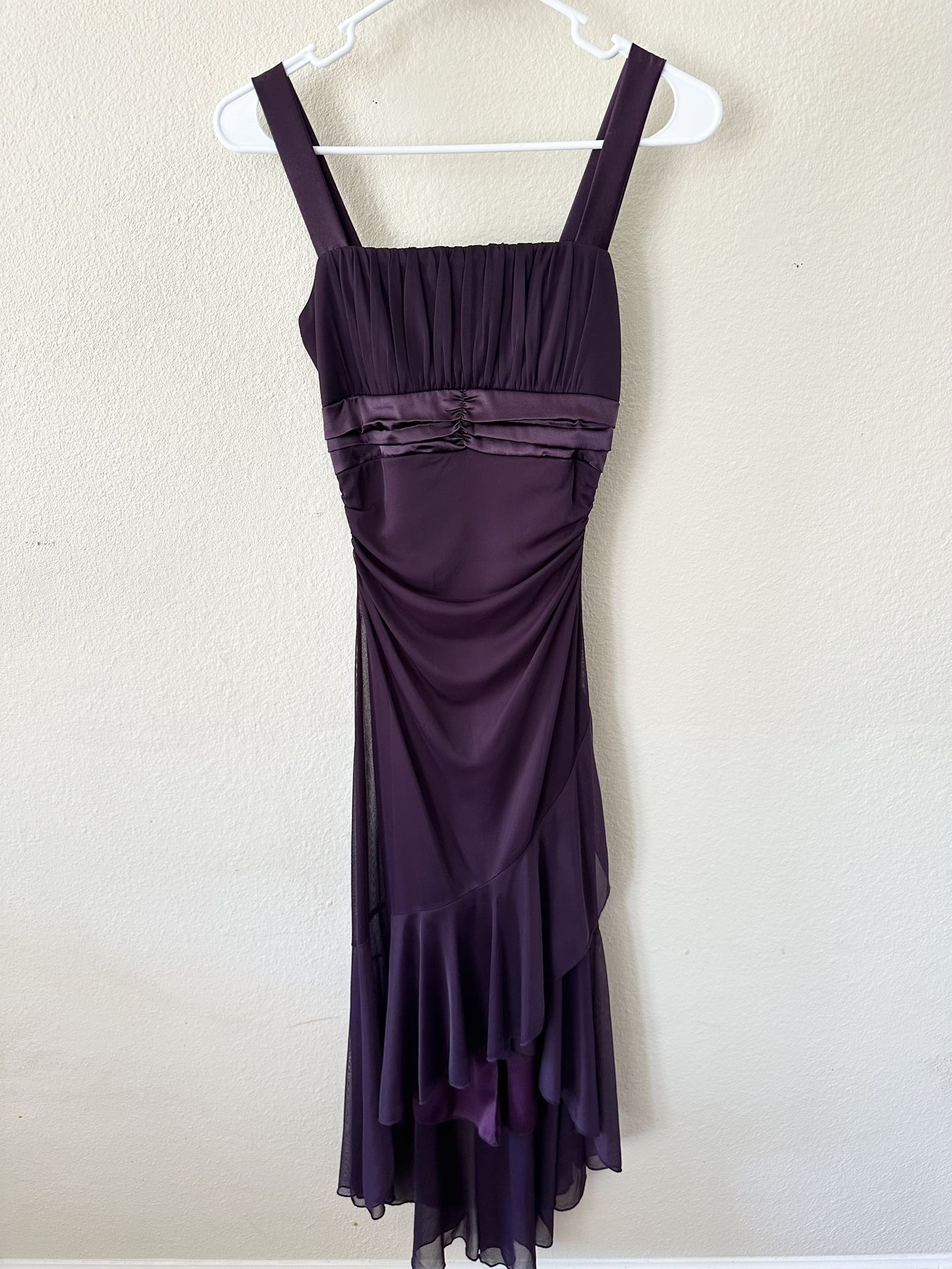 Taboo Womens Dress, Sheer Overlay Layers, Size Small Purple
