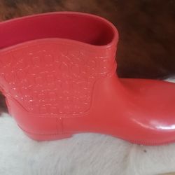 Red coach rainboots size 11