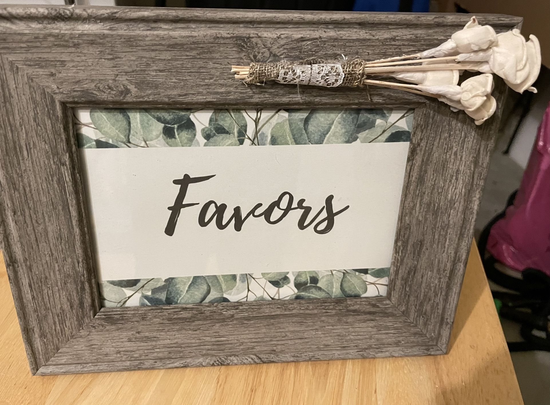 Favors Sign For Bridal Shower Or Wedding