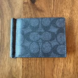 Coach Slim Money Clip Billfold Wallet Brand New Ready To Gift