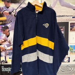Vintage 90’s NFL St. Louis Rams Fleece Jacket Brand New Men’s Size XL