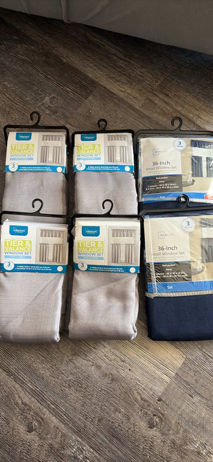 Brand New Curtain Sets (6 Available) – Kitchen/Small Windows