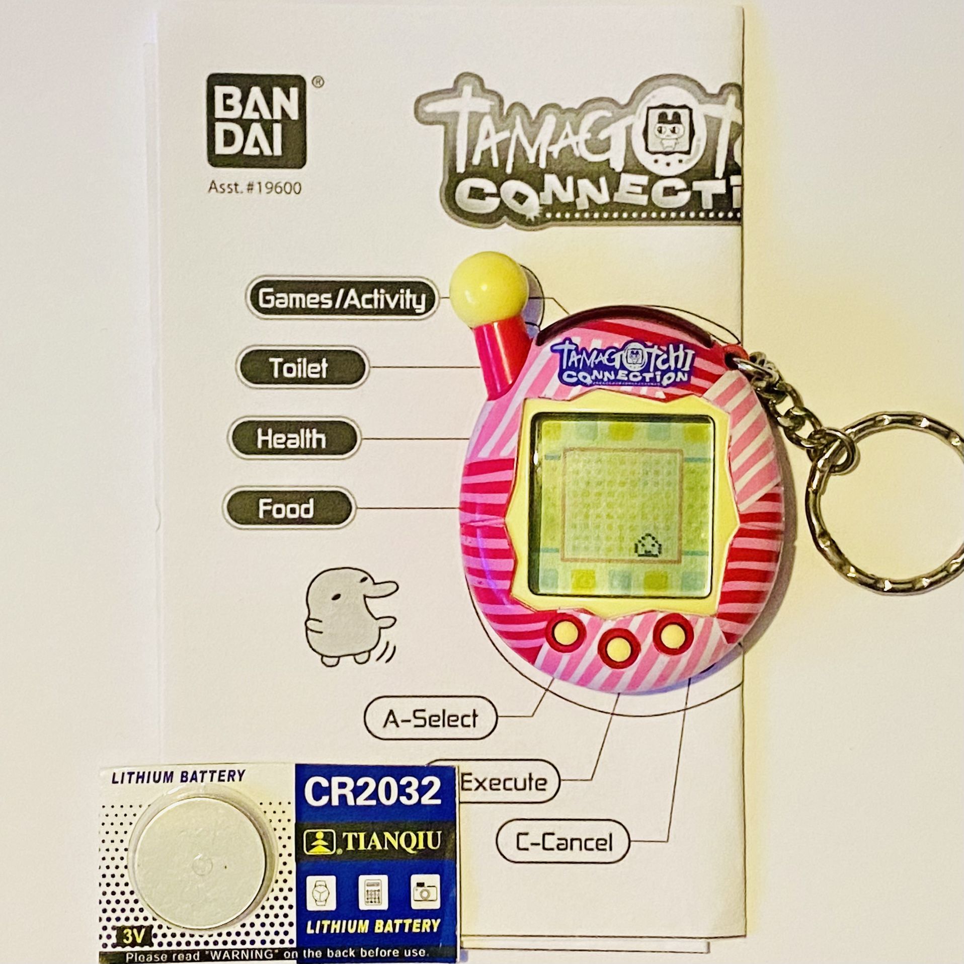 ✨ Tamagotchi Connection V4 2004 Original Pink w/ Stripes Ribbon