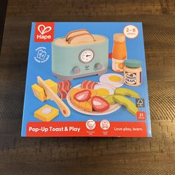 NEW Hape Pop Up Toast & Play Wooden Toy Set