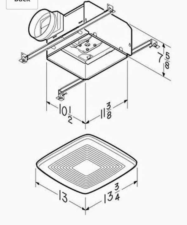 2 PCS Broan QT90EA very quiet bathroom exhaust fan for Sale in Des