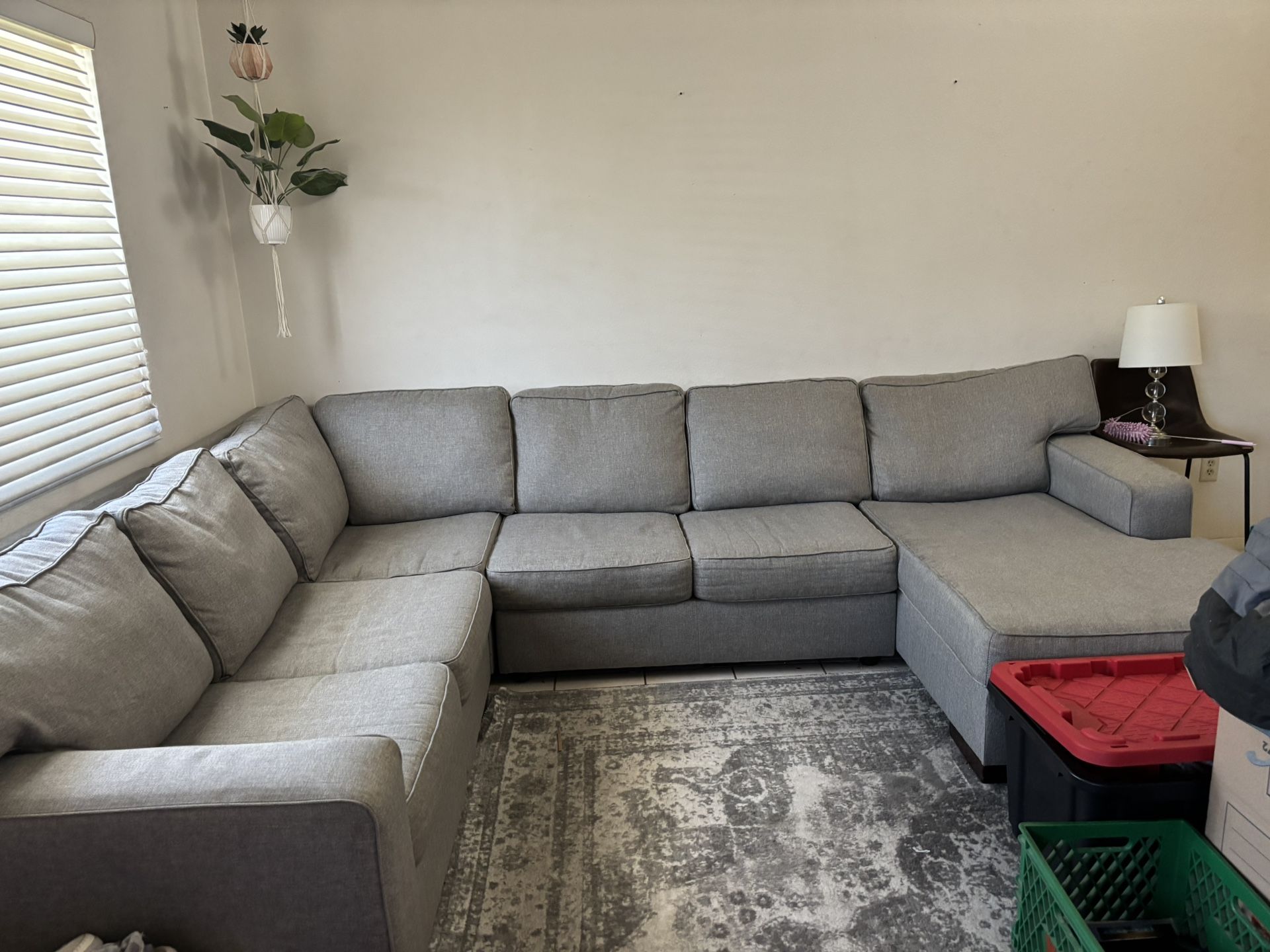 Light Gray Sectional Couch 