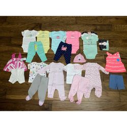 New Carter’s baby girl 3 months summer lot neon seahorse daddy 
