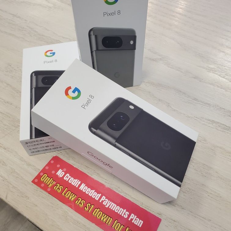 Google Pixel 8 Brand New In Seal Unlocked - $1 DOWN TODAY, NO CREDIT NEEDED