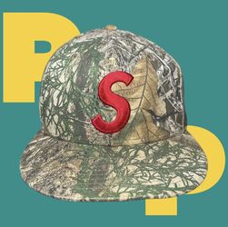 Supreme Gold Cross S Logo New Era Fitted Hat (7 3/8)