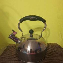 Main Stay Stainless Steel Whistling Tea Kettle-$20