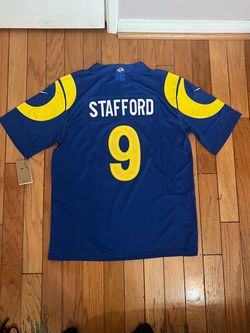 Blue Los Angeles rams stafford jersey