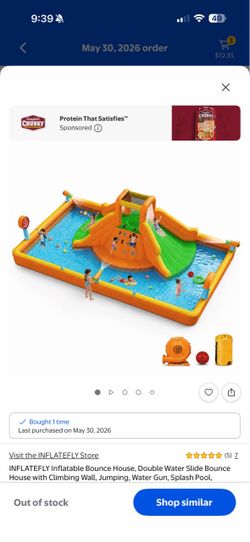 INFLATEFLY Inflatable Water Slide Bounce House