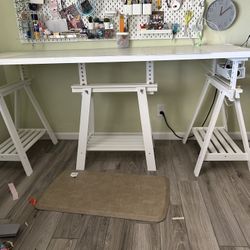 3. IKEA trestle legs-white
